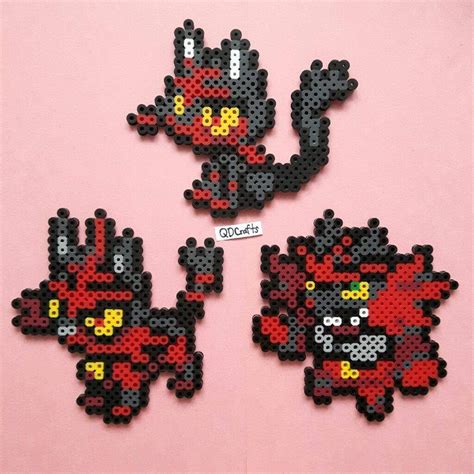 Perler Bead Pokémon Sun and Moon Starter Evolution Sets WCVG Beads