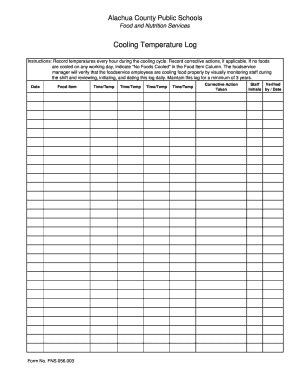 Cooling Log Fill Online Printable Fillable Blank PdfFiller