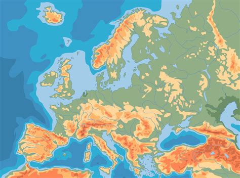 Mountain Ranges In Europe Map - Map