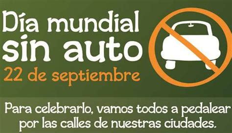 Hoy 22 de Septiembre se celebra el Día Mundial Sin Automóvil