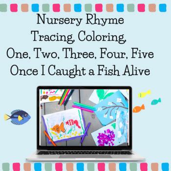 Nursery Rhyme Music Lesson, One, Two, Three, Four Five, Tracing, Coloring