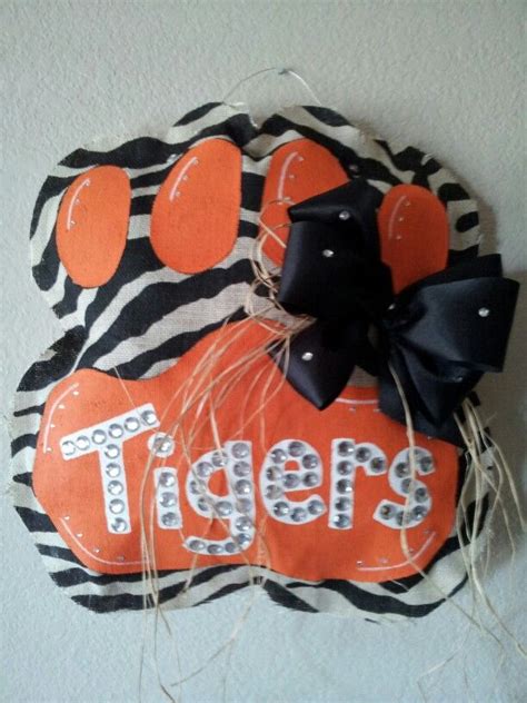 Burlap Door Hanger Mangum Tigers