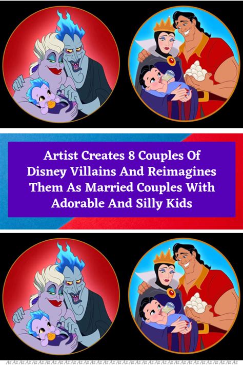 Artist creates 8 couples of disney villains and reimagines them as married couples with adorable ...