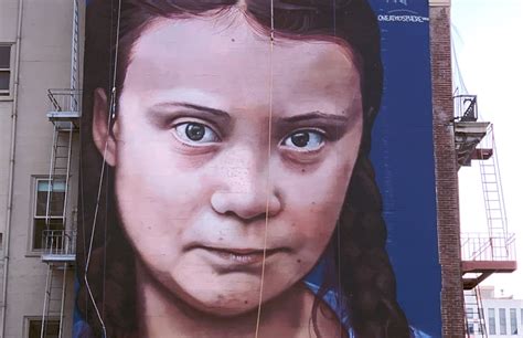 A 60-ft-high Greta Thunberg mural pops up in San Francisco - The Spaces