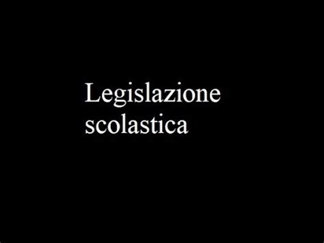 Legislazione Scolastica Youtube