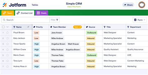 Simple Crm Template