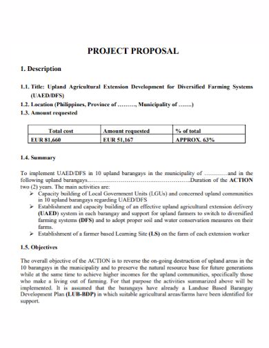 Free 14 Agricultural Project Proposal Samples And Templates [ Engineering Extension Development ]