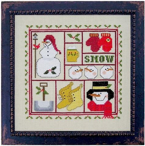 Snowman Sampler Counted Cross Stitch Pattern by Designer | Etsy