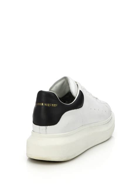 Lyst Alexander Mcqueen Leather Sneakers In White Off