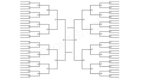 64 Team Bracket Template