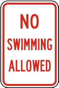 No Swimming Signs Large Selection Ships Fast