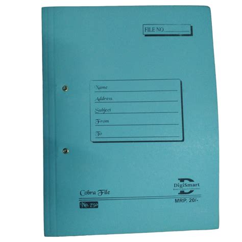 Digismart Cobra File NO. 750 Multicolor Spring File Board/Cobra File F ... 