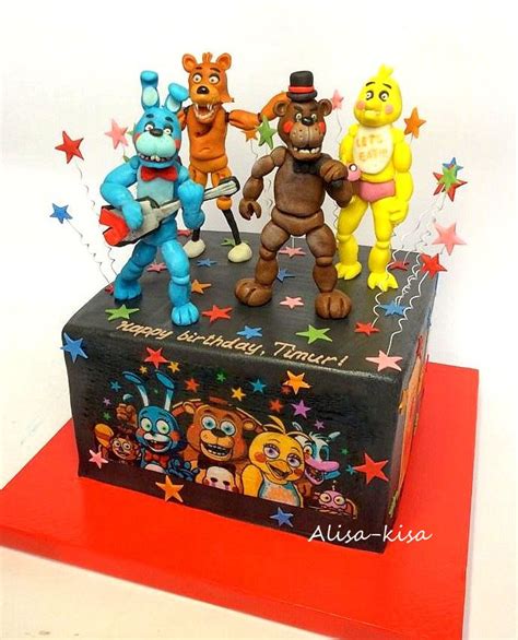 Cake Five Nights With Freddy Animatronics Fnaf Cakes Birthdays Diy