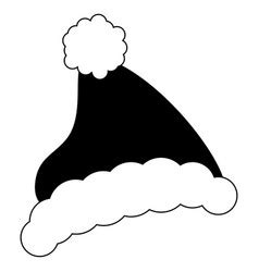 Christmas hat silhouette Royalty Free Vector Image