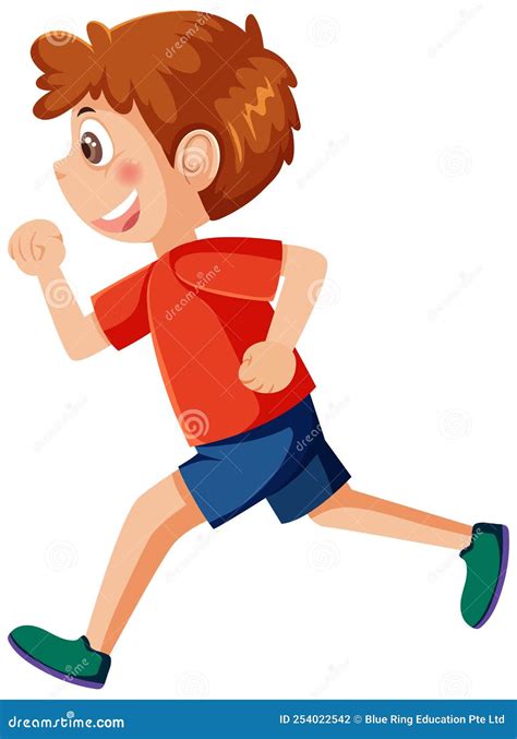 Running Boy Cartoon Character Stock Vector Illustration Of Emotion