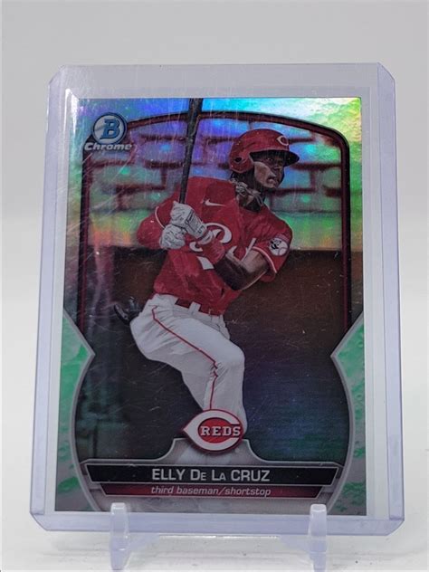 Elly De La Cruz Bowman Chrome Lunar Glow Refractor Reds Q Ebay