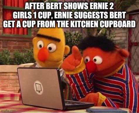 Bert Ernie 2 Girls 1 Cup Imgflip