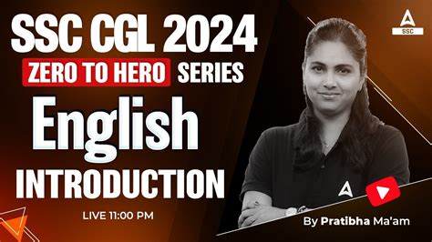 SSC CGL 2024 Zero To Hero SSC CGL English Classes By Pratibha Mam