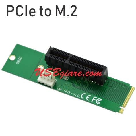 Card chuyển PCI E 1X 4X sang NGFF M 2 Key M adapter card P4SM2