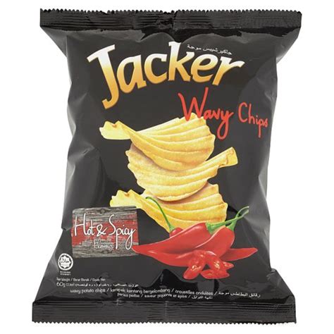 Jacker Hot Spicy Wavy Potato Chips 60g AsianSnacks