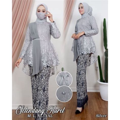 Jual COD SETELAN KEBAYA AURORA TILLE SELENDANG KEBAYA SELENDANG