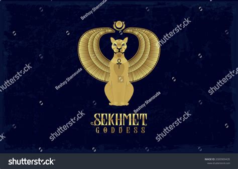 Egyptian Lioness Goddess Bastet Wild Cat Stock Vector (Royalty Free ...