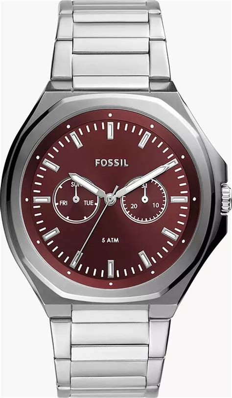 Fossil Outlet Evanston Multifunction Stainless Steel Watch Shopstyle