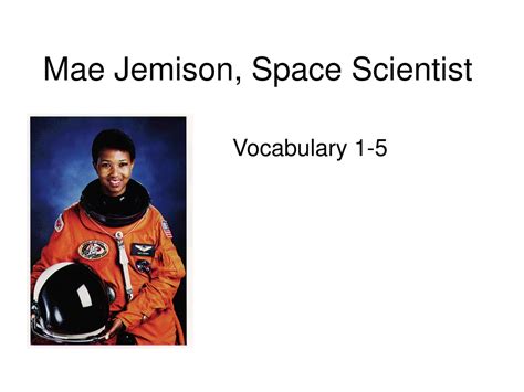 Ppt Mae Jemison Space Scientist Powerpoint Presentation Free