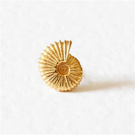 Ammonite Lapel Pintie Pin Silvergold Lee Renée Ltd