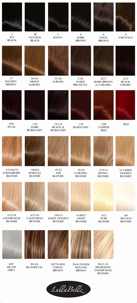 Adore Hair Color Chart