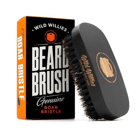 Wild Willies Cepillo para barba de cerdas de jabalí natural tamaño