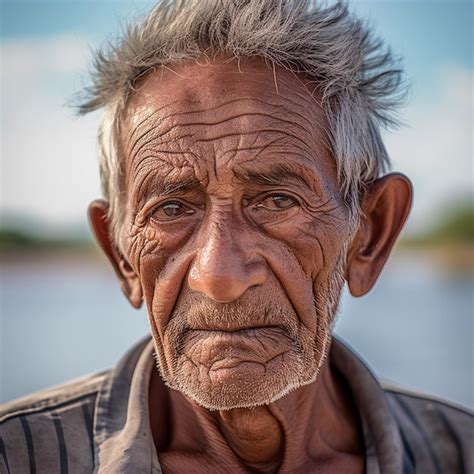 Premium Photo A Senior Old Man Portrsit