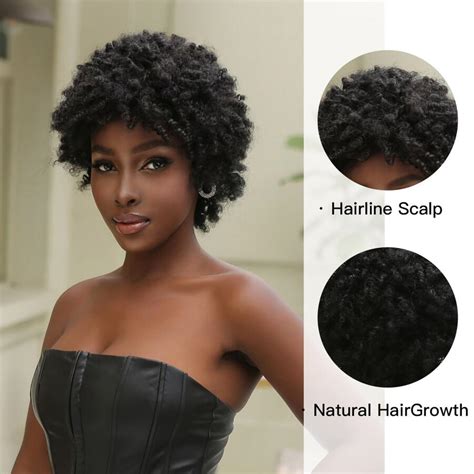 Short Curly Synthetic Wig With Bangs Shein Usa