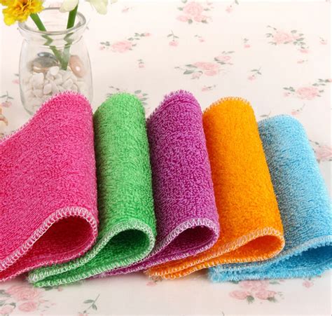 1PCS High Efficient Anti Grease Dish Cloth Bamboo Fiber Washing Towel