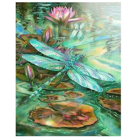 Full Round Diamond Embroidery Dragonfly Diy Diamond Painting Cross