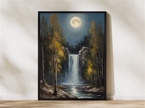 Waterfall Wall Art, Waterfall Canvas Wall Art Nature Print, Waterfall ...