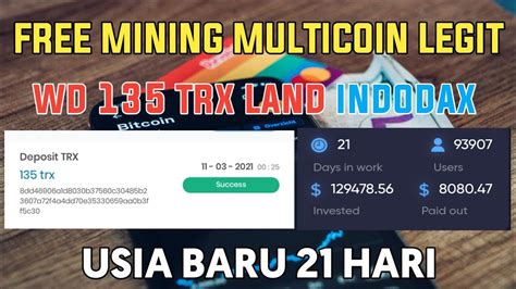 Free Mining Multicoin Legit Terbukti Membayar Wd Trx Landing