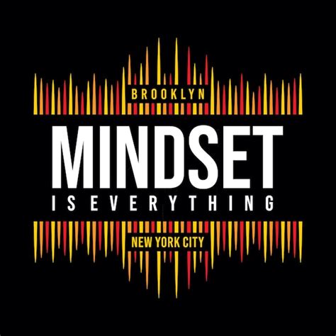 Mindset Tudo Nova York City Brooklyn Design De Tipografia Camiseta