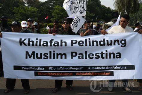 Aksi Damai Palestina Memanggil Foto Tribunnews