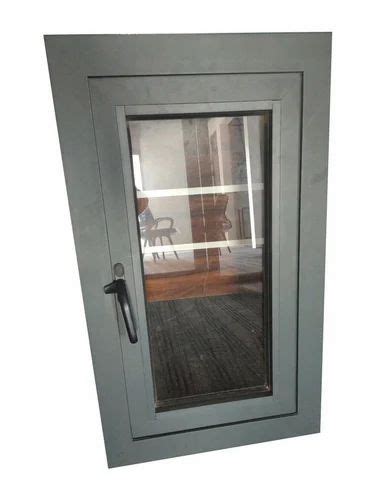 Plain Powder Coated Gray Aluminium Glass Window At Rs 590 Sq Ft In Panipat