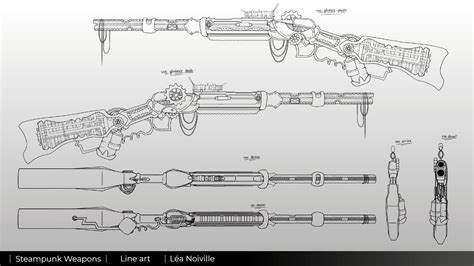 Steampunk Weapons Drawing