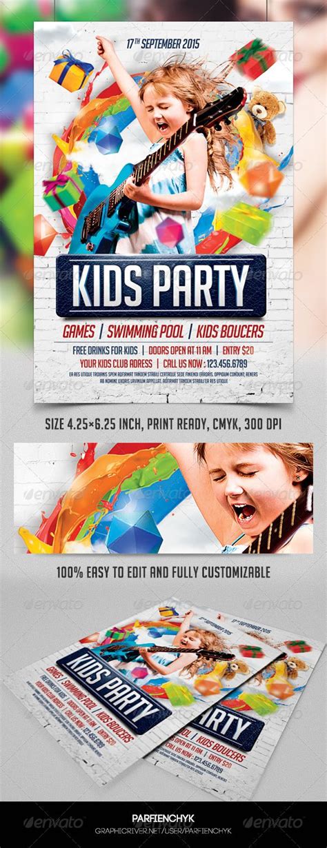 Kids Party Flyer Template Party Flyer Template Party Flyer Kids Party