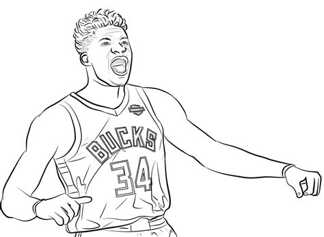 Giannis Antetokounmpo Coloring Pages Coloring Cool