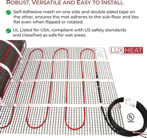 Buy LuxHeat 120 Sqft Mat Kit 120v Electric Radiant Floor Heating