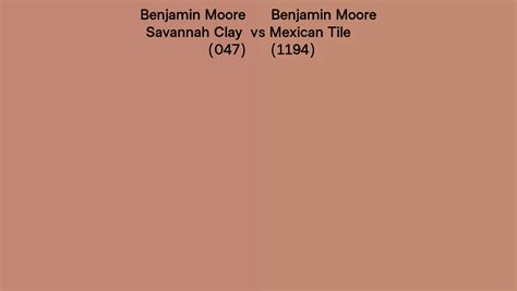 Benjamin Moore Savannah Clay Vs Mexican Tile Side By Side Comparison