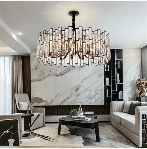 MIRODEMI® Modern black crystal ceiling chandelier for living room ...