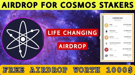 How To Participate In Cosmos Airdrop Cosmos Airdrop Earn 1000 In Month Youtube