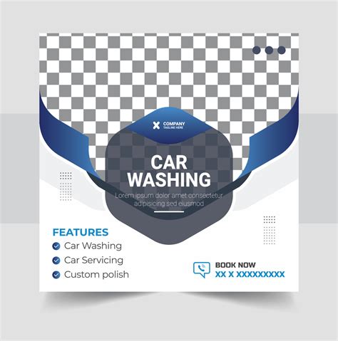 Car Washing Service Social Media Post Banner Design Car Washing Social