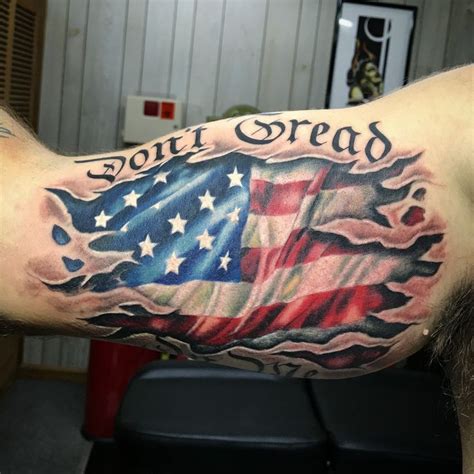 American flag tattoo | American flag tattoo, Flag tattoo, Patriotic tattoos