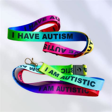 Autism Lanyard I Am Autistic Lanyard Or I Have Autism Lanyards Asd Awareness And Acceptance